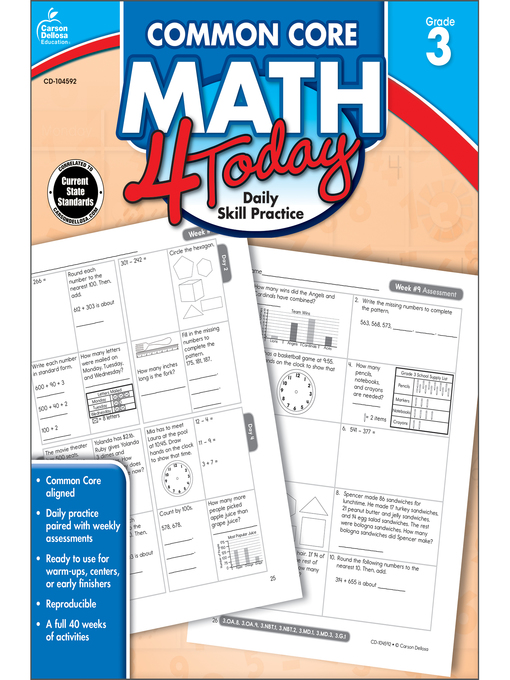 Title details for Common Core Math 4 Today, Grade 3: Daily Skill Practice by Erin McCarthy - Available